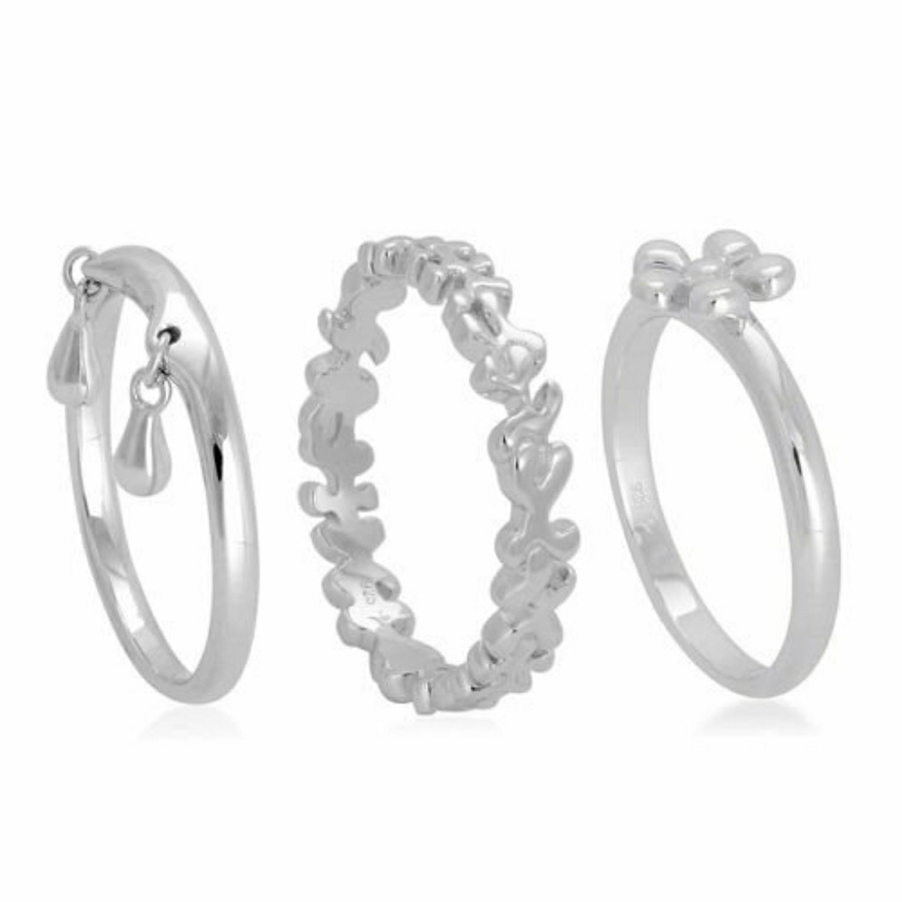 💐LUCY Q STERLING SILVER 3 RING SET💐 - Picture 5 of 5